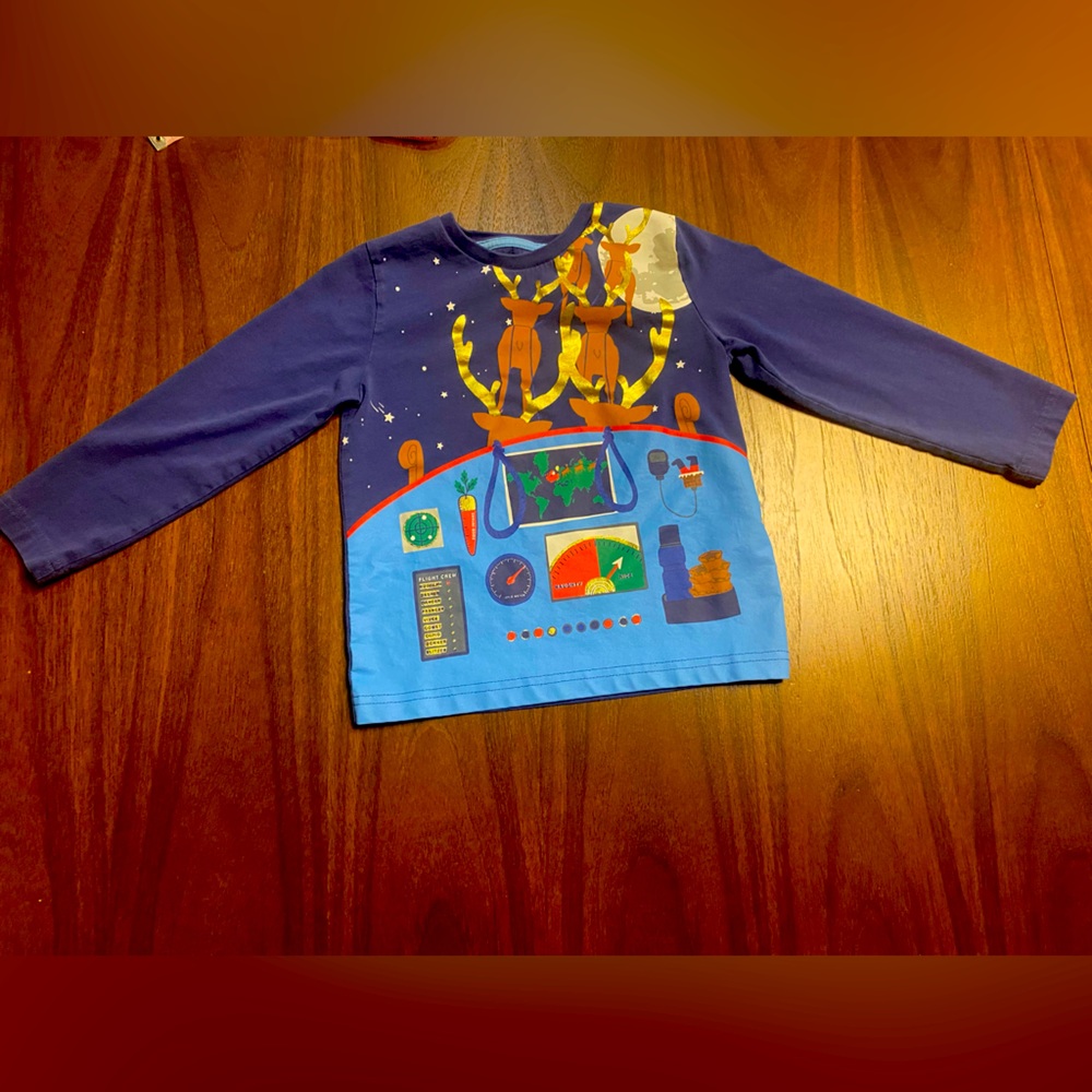 Mini Boden Christmas top size 3-4